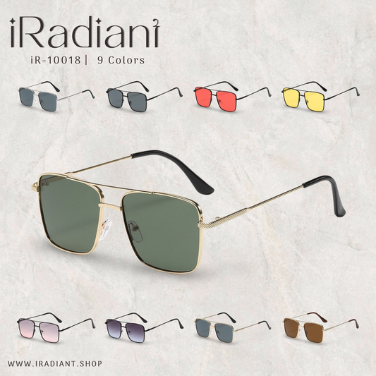 iR-10018 ︳iRadiant Double Bridge Metal Design Shades  ︳Unisex ︳9 Colors