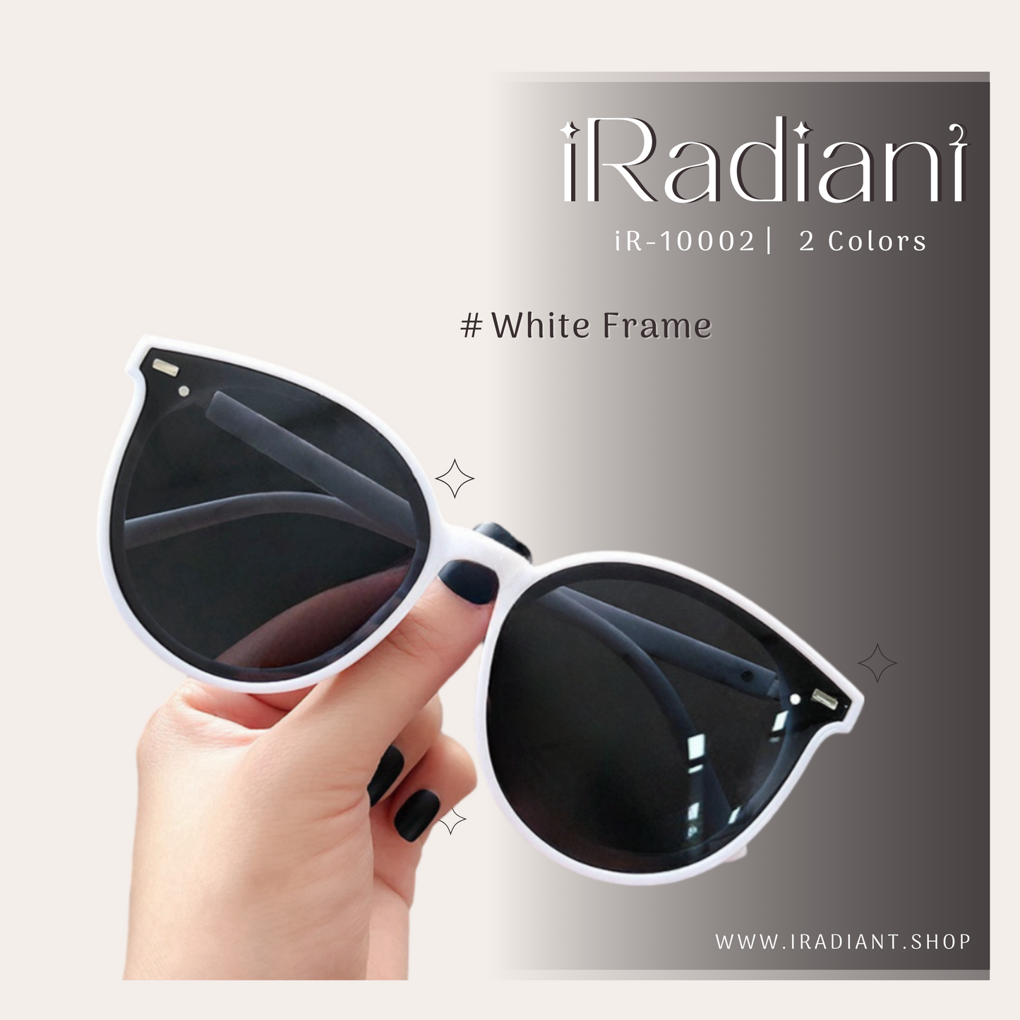 iR-10002 ︳iRadiant Small Round Frame Shades ︳Unisex ︳2 Colors